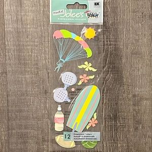 💞 New Jolee’s Beach Games Dimensional Scrapbook Stickers